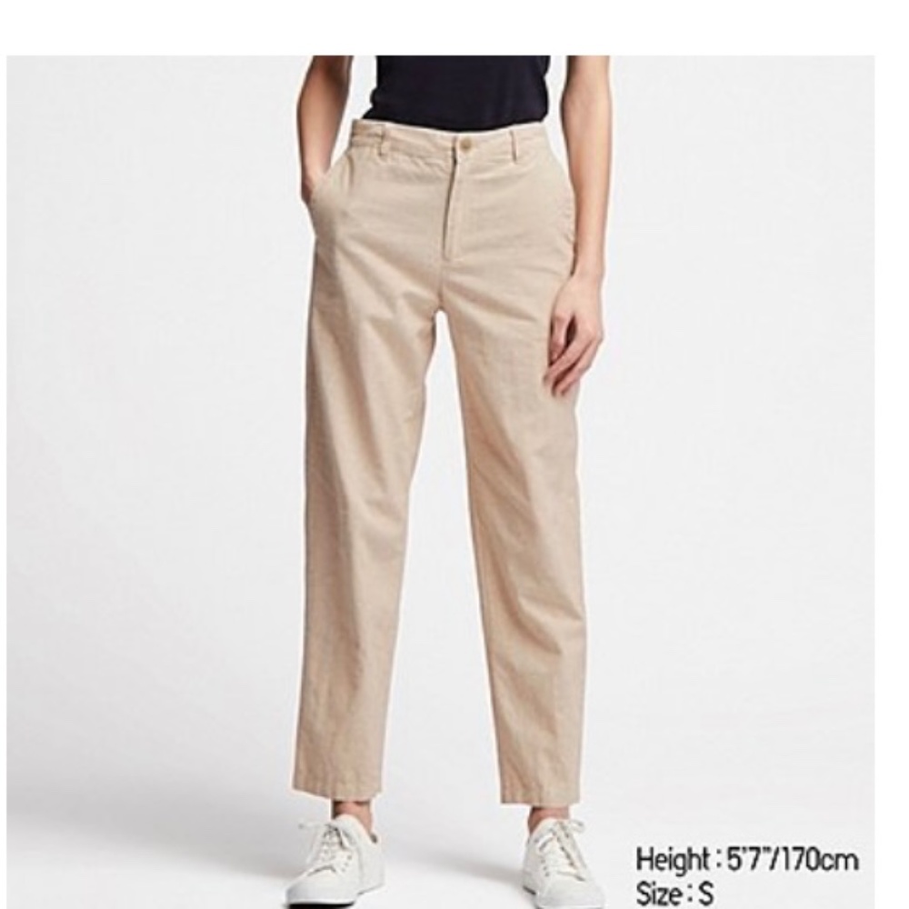 Uniqlo linen cotton tapered pants